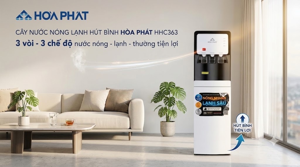 Cây nước nóng lạnh hòa phát hhc363